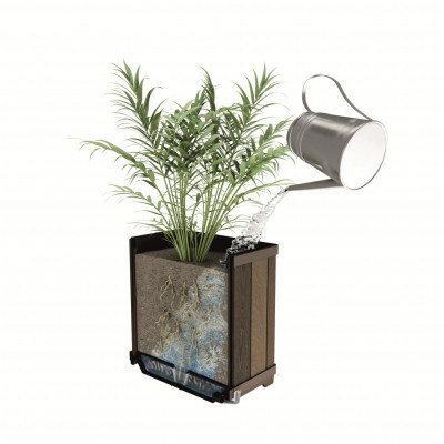 Keter Květináč Deco čtvercový Ořech, 45,5x45,5x45,5cm